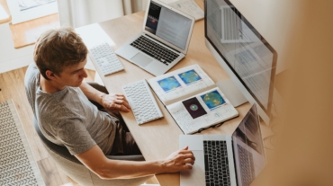 man with computer